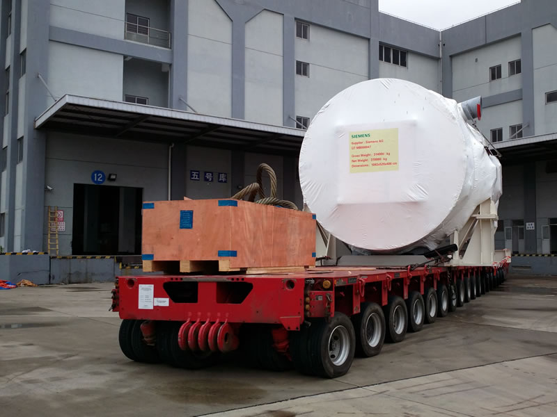  Safe transportation of 700T gas turbine by SPMT